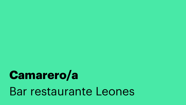Camarero/a