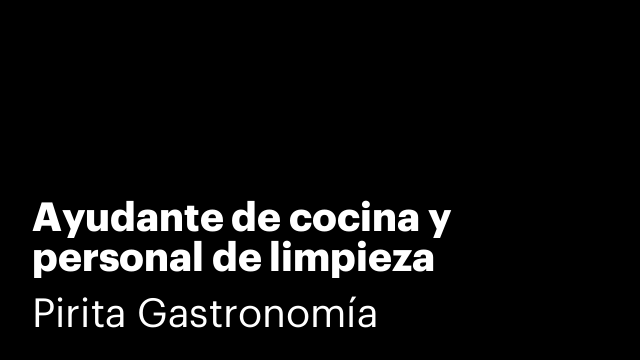 Ayudante de cocina y personal de limpieza