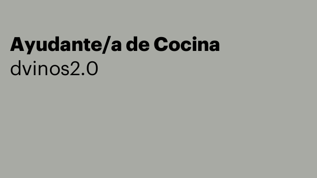Ayudante/a de Cocina