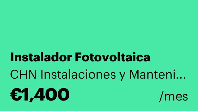 Instalador Fotovoltaica