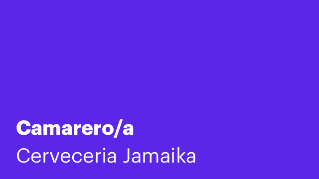 Camarero/a