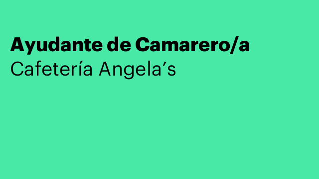 Ayudante de Camarero/a