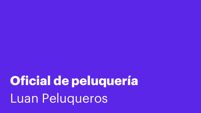 Oficial de peluquería