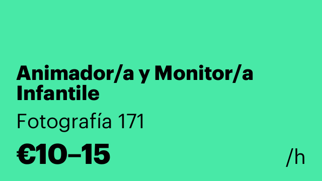 Animador/a y Monitor/a Infantile