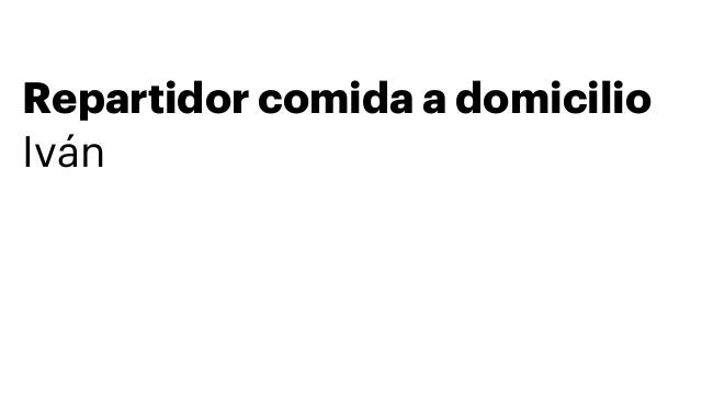 Repartidor comida a domicilio