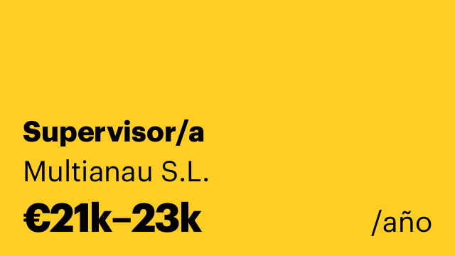 Supervisor/a