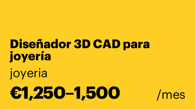 Diseñador 3D CAD para joyería