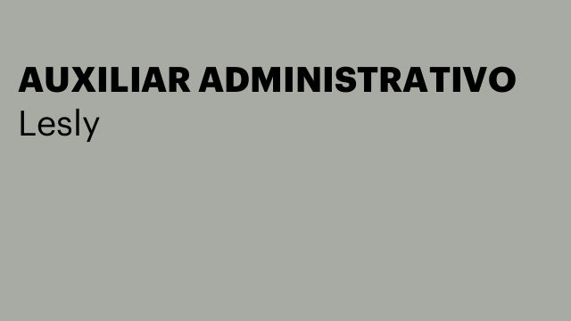AUXILIAR ADMINISTRATIVO