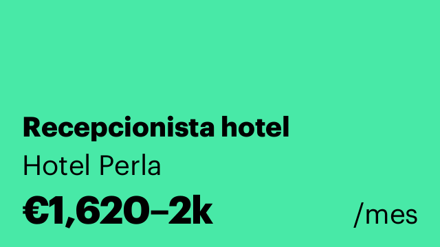 Recepcionista hotel