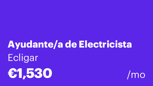 Ayudante/a de Electricista