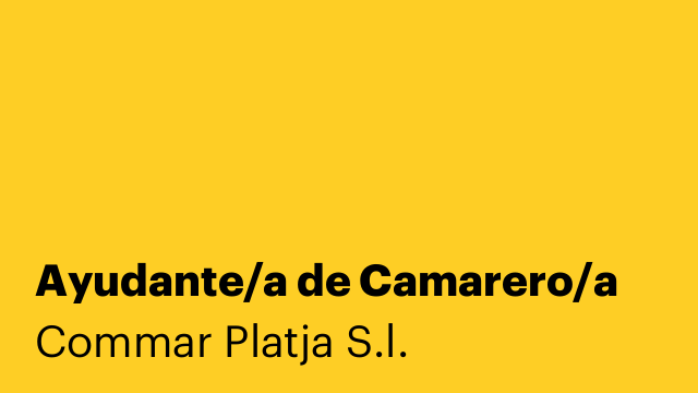 Ayudante/a de Camarero/a
