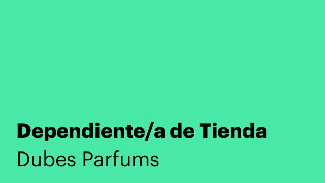 Dependiente/a de Tienda