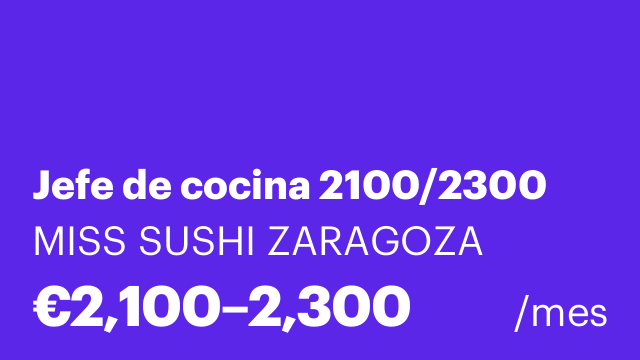 Jefe de cocina 2100/2300