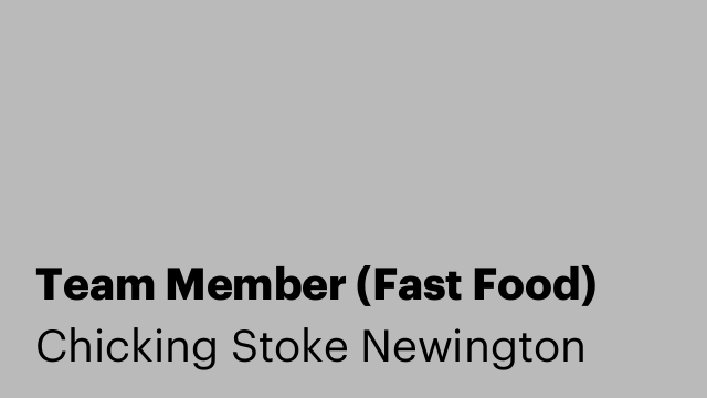 Team Member (Fast Food)