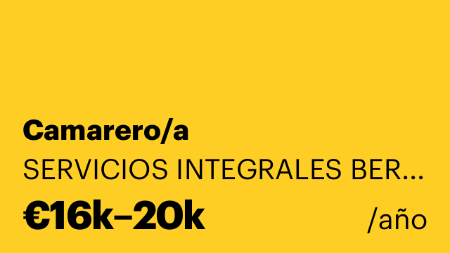 Camarero/a