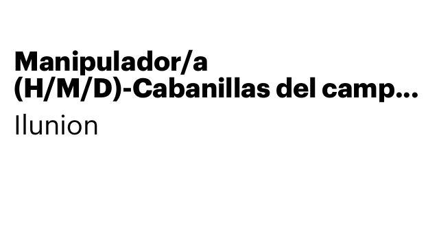 Manipulador/a (H/M/D)-Cabanillas del campo (Guadalajara)