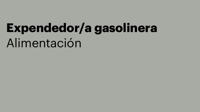 Expendedor/a gasolinera