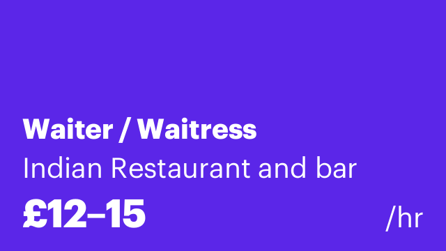 Waiter / Waitress