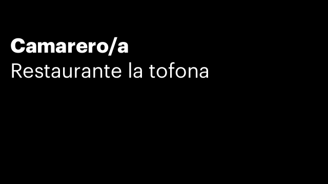 Camarero/a