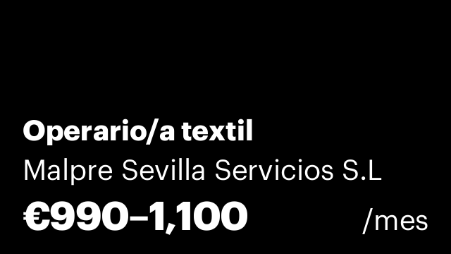 Operario/a textil