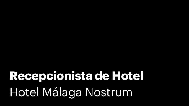 Recepcionista de Hotel
