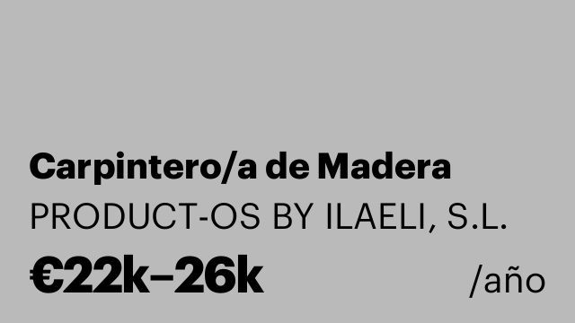 Carpintero/a de Madera