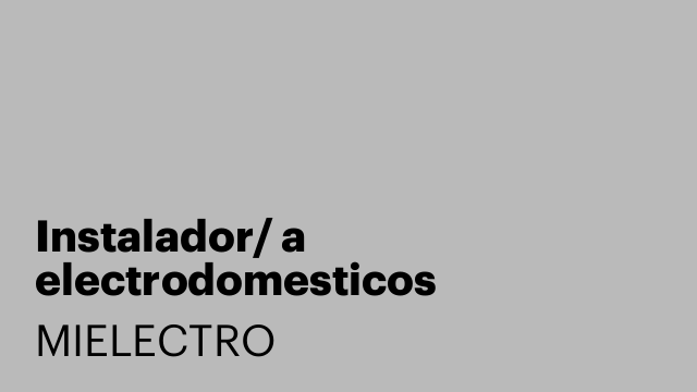 Instalador/ a electrodomesticos