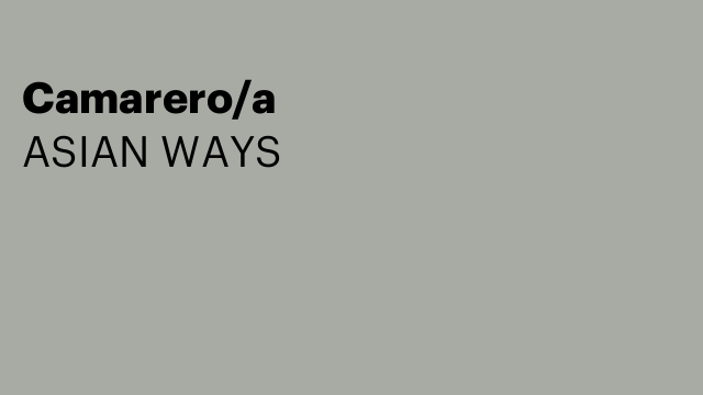 Camarero/a