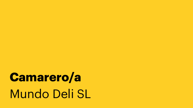 Camarero/a
