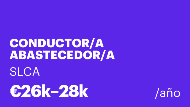 CONDUCTOR/A ABASTECEDOR/A AEROPUERTO MADRID