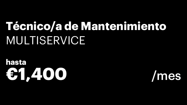 Técnico/a de Mantenimiento