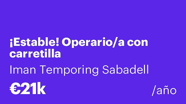 ¡Estable! Operario/a con carretilla
