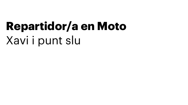 Repartidor/a en Moto