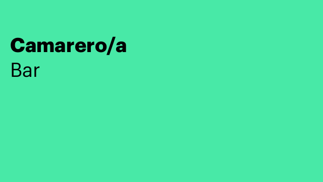 Camarero/a