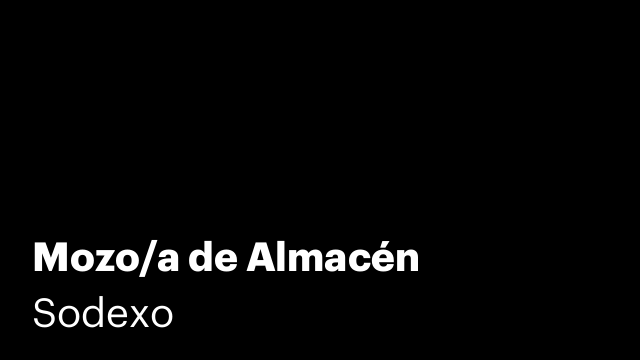 Mozo/a de Almacén