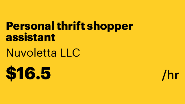 Personal thrift shopper assistant
