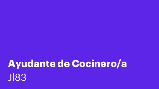 Ayudante de Cocinero/a