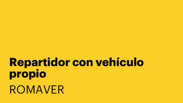 Repartidor con vehículo propio