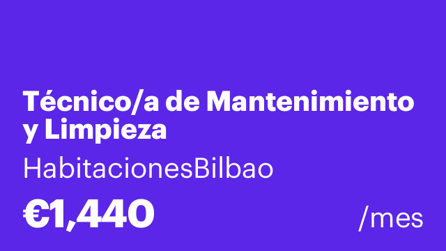 Técnico/a de Mantenimiento y Limpieza
