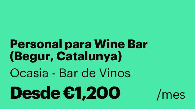 Personal para Wine Bar (Begur, Catalunya)
