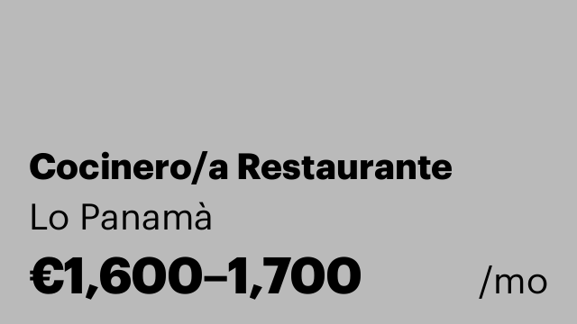 Cocinero/a Restaurante
