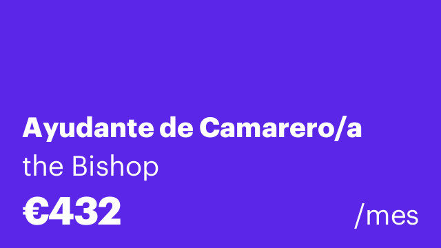 Ayudante de Camarero/a