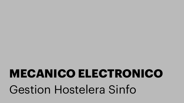 MECANICO ELECTRONICO