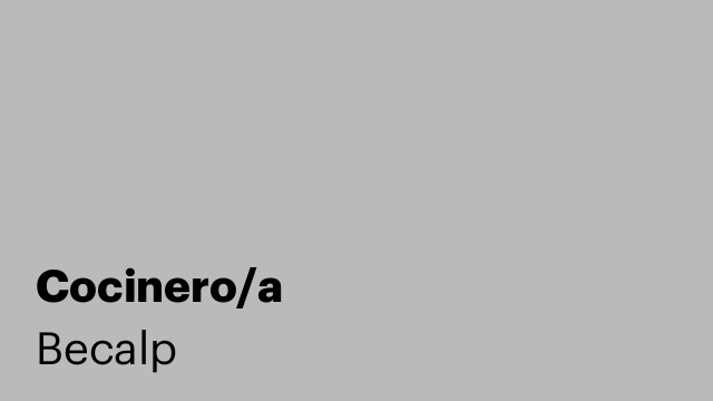 Cocinero/a