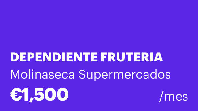 DEPENDIENTE FRUTERIA
