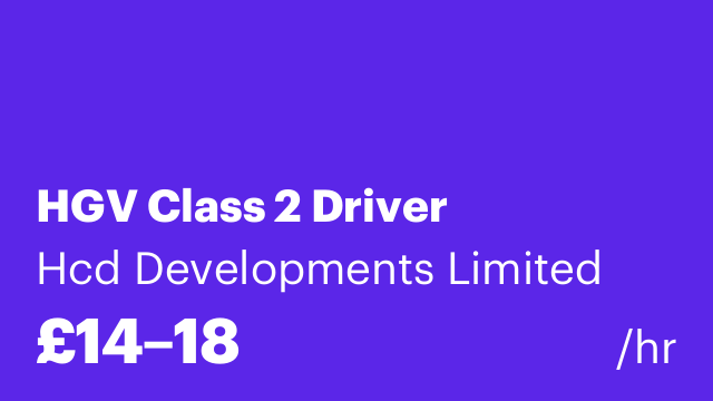 HGV Class 2 Driver