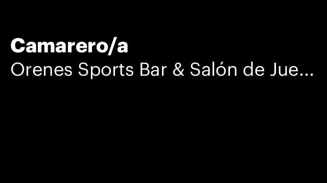 Camarero/a