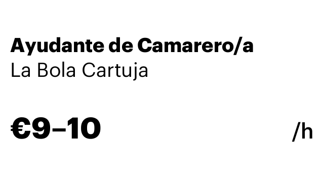 Ayudante de Camarero/a