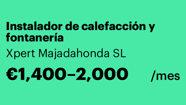 Instalador de calefacción y fontanería