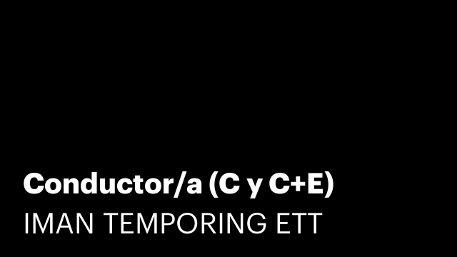 Conductor/a (C y C+E)